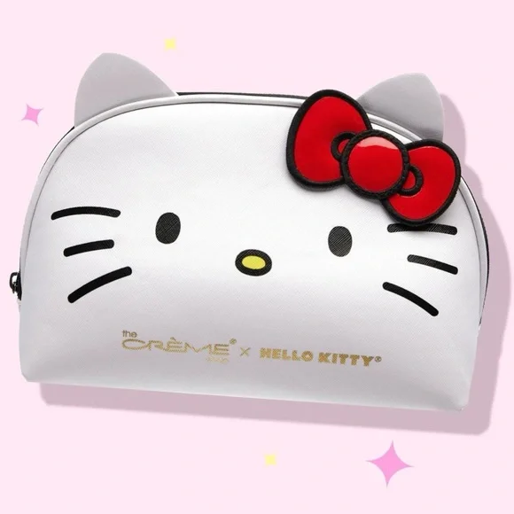 NWT The Crème Shop x Hello Kitty Travel Makeup Pouch - Picture 1 of 6